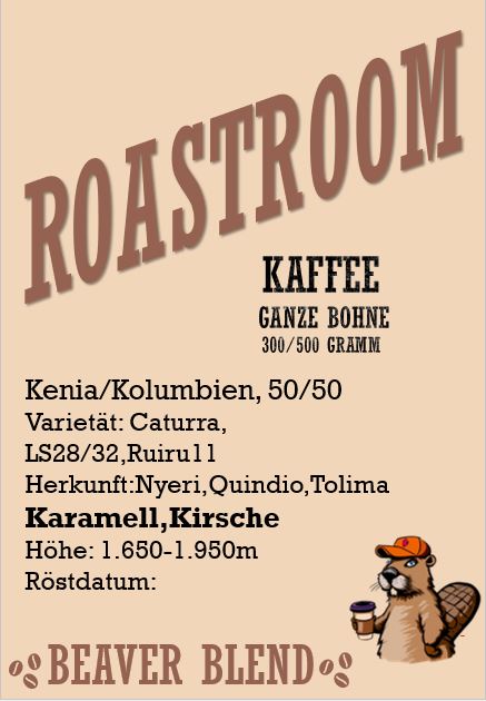 OMNIROAST - Beaver Blend - Kenia/Kolumbien - Filter/ Automat ❤